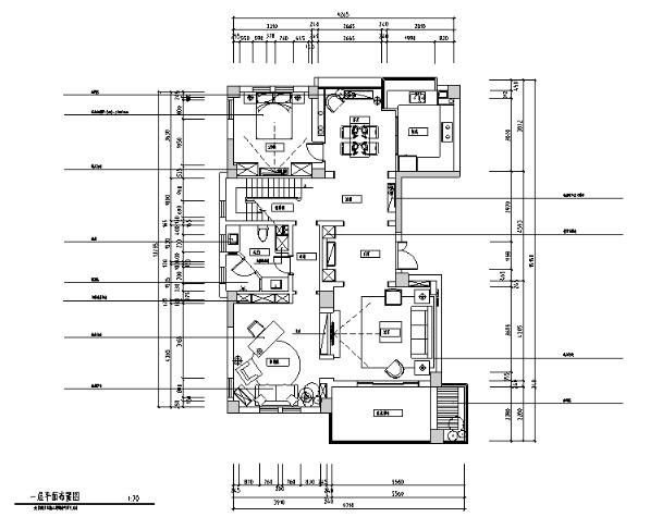 [浙江]美式乡村新古典住宅设计施工图（附效果图）-1