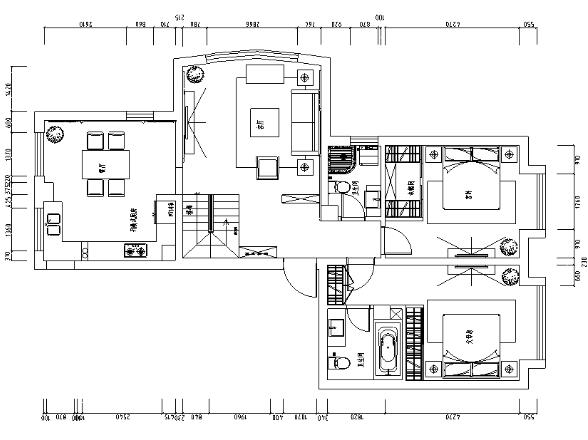 [河北]欧式风格180平米住宅设计施工图（附效果图）-1