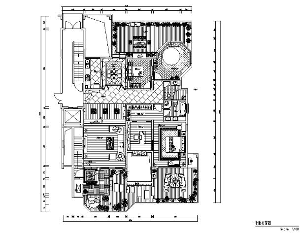 东南亚风格样板房设计施工图（附效果图）-1