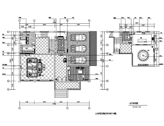 欧式风格望江府邸三层别墅设计施工图（附效果图）-1