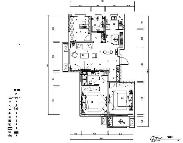 混搭风格梦想家住宅设计施工图（附效果图）-1