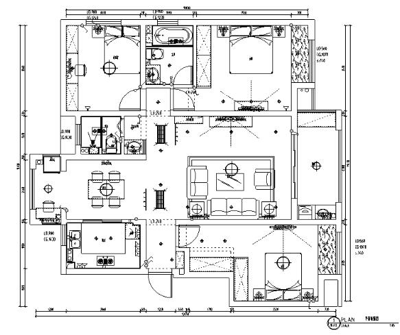 白色素雅山湖一号住宅设计施工图（附效果图）-1