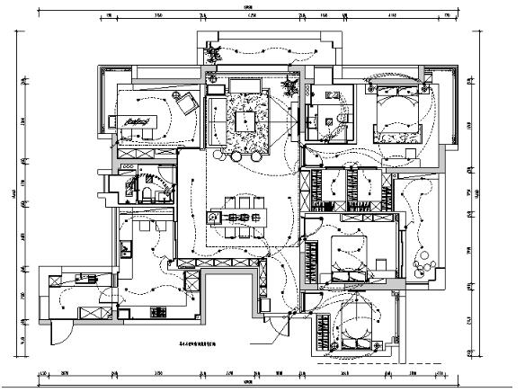 [浙江]混合风格样板房设计施工图（附效果图）-1