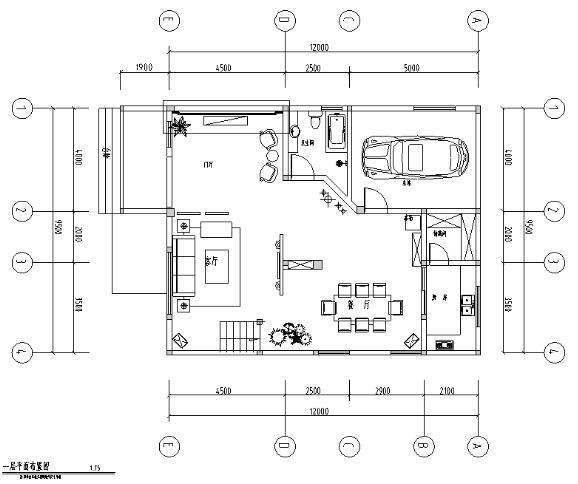 [山东]简欧风格二层别墅室内设计施工图-1