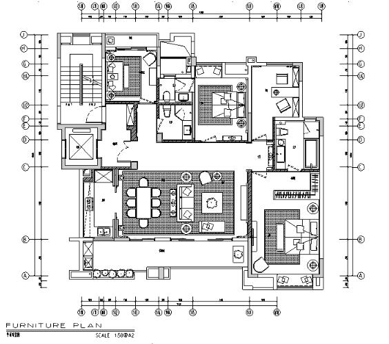 万科悦湾16-1-402B户型设计施工图（附效果图）-1