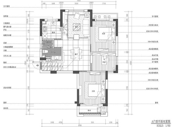 现代风格样板房设计施工图设计（CAD+实景图）-1