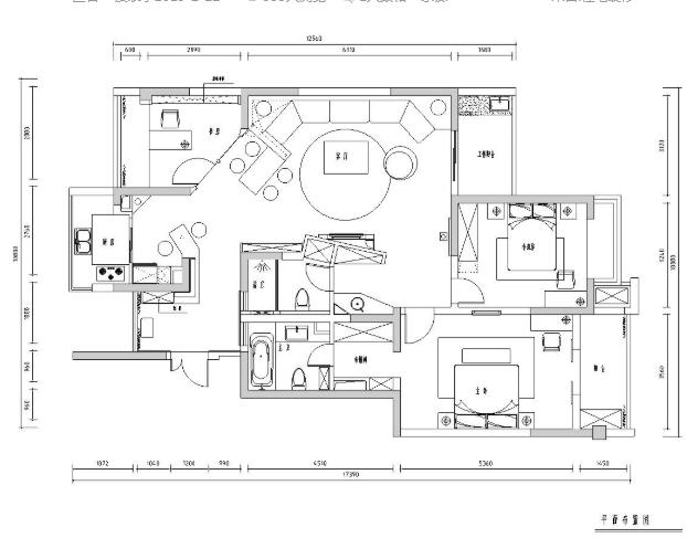 [江苏]苏州风情水岸公寓室内施工图设计（CAD+实景图）-1