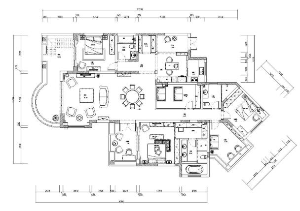 东郊半岛欧式家居施工图设计（附实景图）-1