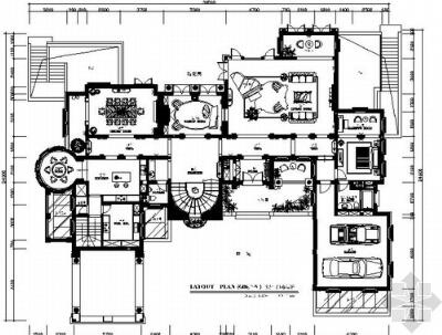[杭州]大户型传统欧式低调奢华别墅室内施工图（含效果...-1