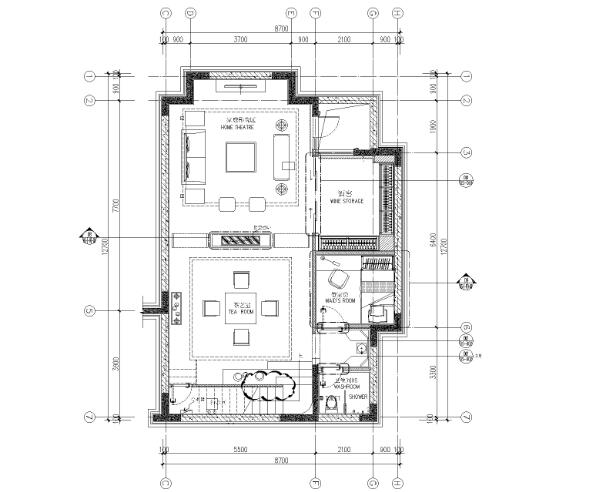 [CCD]嘉裕地产成都四居室别墅样板房室内装修施工图+设计...-1