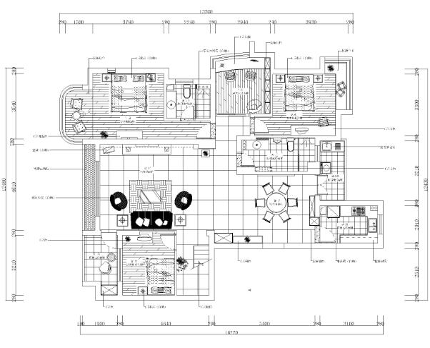 [海南]现代风格二层小别墅设计室内装修施工图-1
