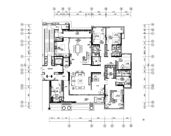 [广东]广州番禺香江A栋样板房丨CAD施工图-1