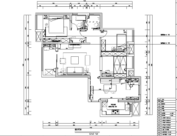 现代美式住宅设计施工图（附效果图）-1