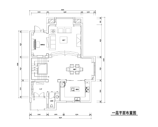 320平混搭风格联体别墅装修施工图+效果图-1