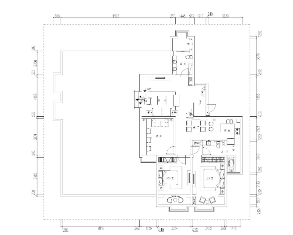 亳州149平现代简约风格三居室住宅装修图纸-1