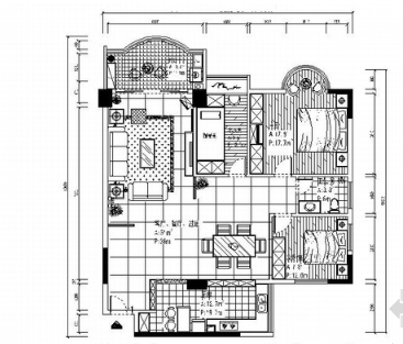 [毕业设计]现代简约三居室室内装修图（含手绘效果）-1