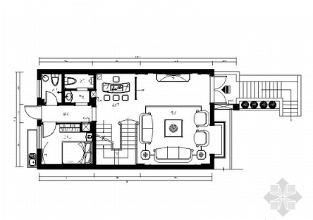 [福州]优雅花园5层别墅豪宅室内设计施工图（含效果图）-1