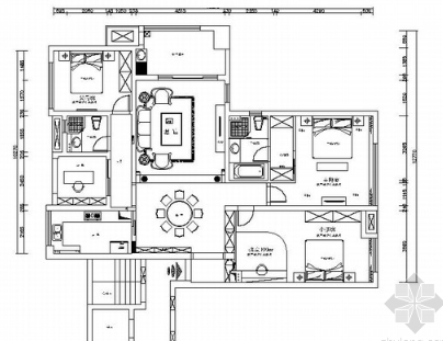 [绍兴]现代欧式三居室室内装修图（含效果）-1