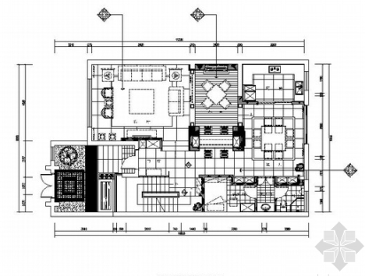 [江苏]中式风格三层别墅室内装修施工图（含实景）-1
