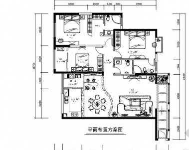 [香港]东方之珠高档简欧风格三居室装修施工图（含效果）-1