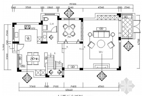 精品温馨现代风格复式样板间CAD装修施工图（含效果）-1
