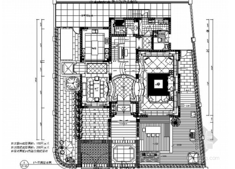 [江苏]豪华花园式欧式风格三层别墅室内装修设计施工图（...-1