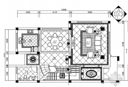 [杭州]简约欧式三层联排别墅室内装修图（含效果）-1