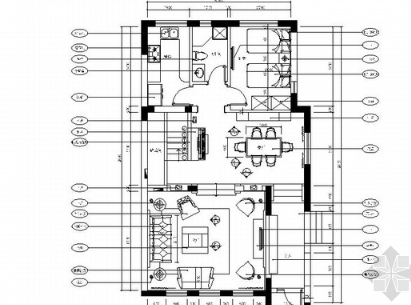 [江苏]某三层现代欧式风格样板间室内装修施工图（含效果...-1