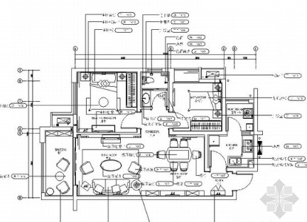 [成都]房地产控股集团电梯公寓两居室样板房装修图-1