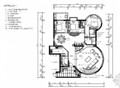 新中式一层豪庭室内施工图（含效果图）-1
