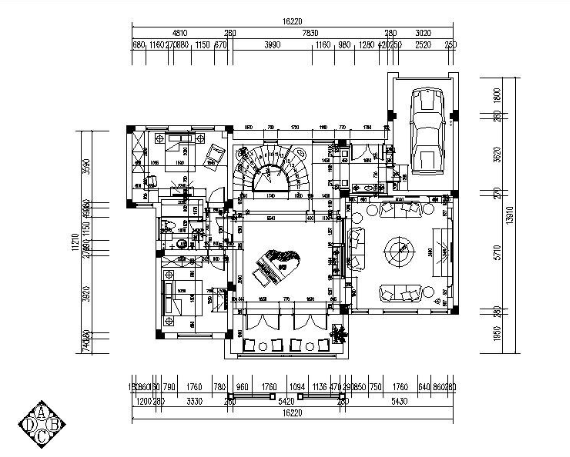 [浙江]一套详细完整的中式别墅设计施工图（含效果图）-1