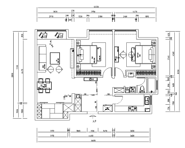 全套欧式风格样板间施工图（含效果图）-1