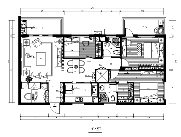[福建]长乐新中式别墅设计施工图（含效果图）-1