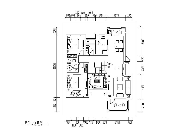 新中式-独栋别墅设计CAD施工图（含效果图）-1