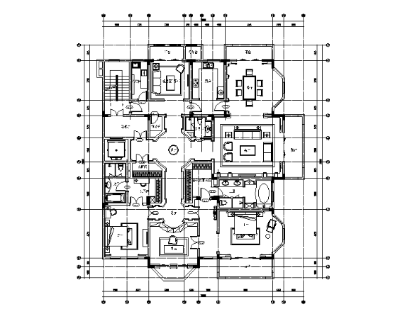 [江苏]两套样板房设计CAD施工图（含效果图）-1