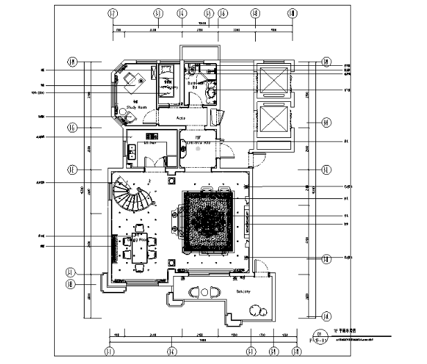 法式奢华中梁别墅设计施工图-1