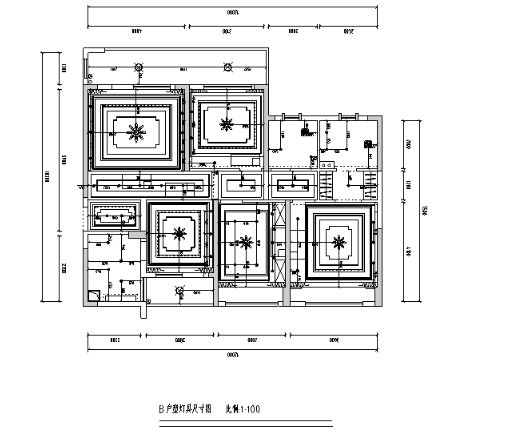 新东方主义样板间设计施工图（附效果图）-1