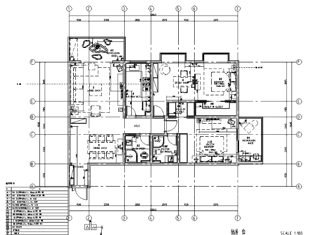 现代简约风二居室住宅设计施工图（附效果图）-1