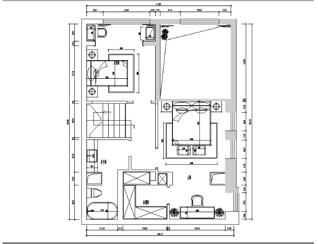 [内蒙古]加州风样板间设计施工图（附效果图）-1