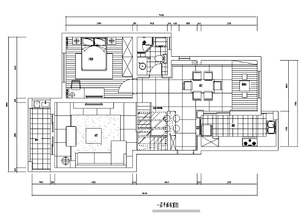 [江苏]简约150平米复式加跃层公寓设计施工图（附效果图...-1