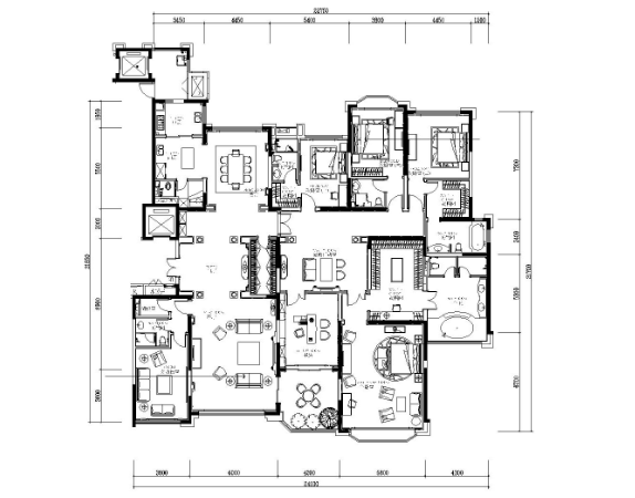 [吉林]欧式风格恒大华府样板房装修施工图（附效果图）-1