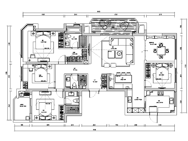 现代龙湖春江彼岸住宅设计施工图（附效果图）-1