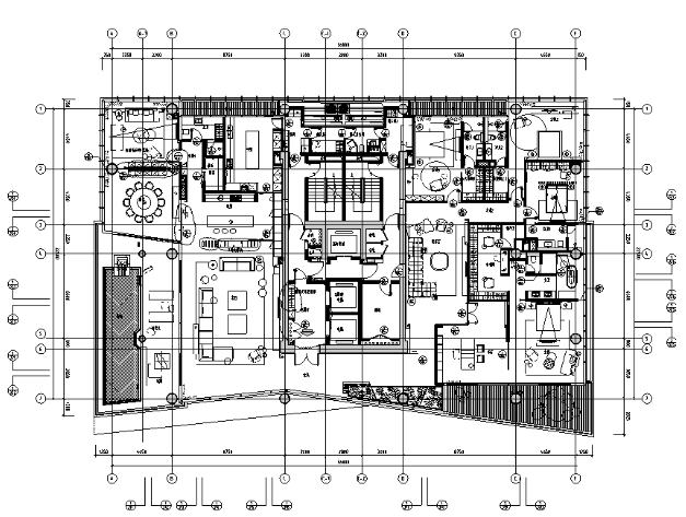 [广东]现代风格深圳湾1号样板间设计施工图（附效果图)-1