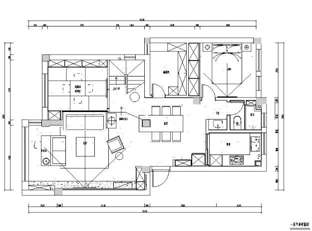 蓝色D小调|江南名楼住宅设计施工图（附效果图）-1