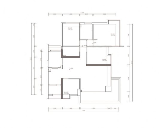 现代简约风格住宅室内设计施工图（含效果图）-1