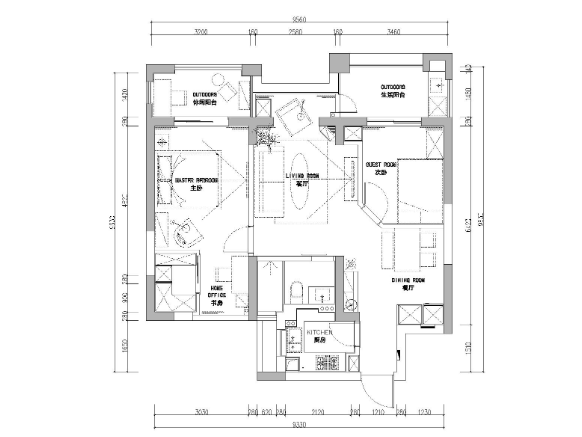 [浙江]杭州德圣博奥城样板间CAD施工图+实景-1