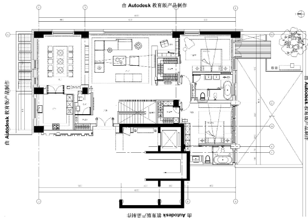 [北京]中赫万柳书院C2户型叠层样板房施工图-1