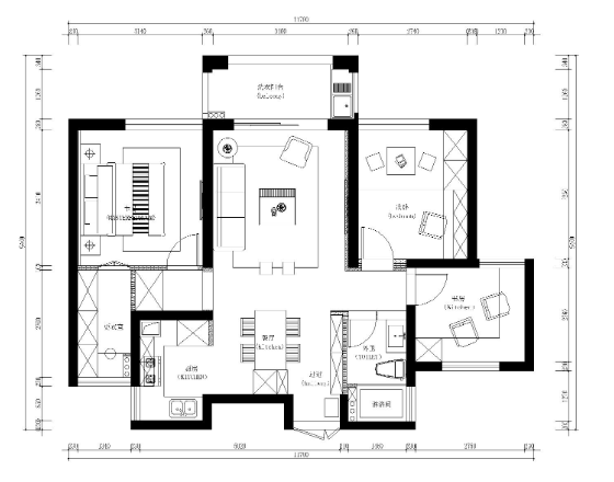 [浙江]-温州公园天下北欧住宅施工图+效果图-1