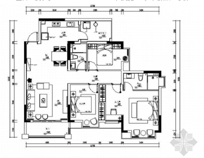 [广西]中式风格三居室室内装修图（含实景）-1
