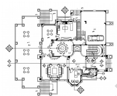 [深圳]欧式风格豪华三层别墅室内CAD装修施工图-1